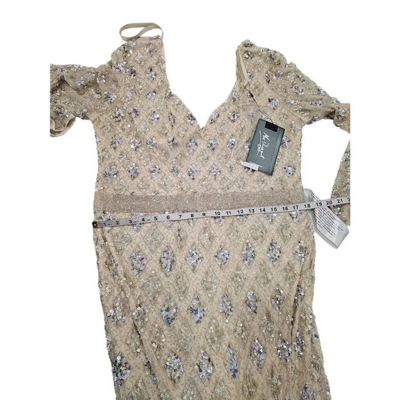 Mac Duggal GEOMETRIC EMBELLISHED EVENING GOWN Sz 16 - Picture 12 of 12